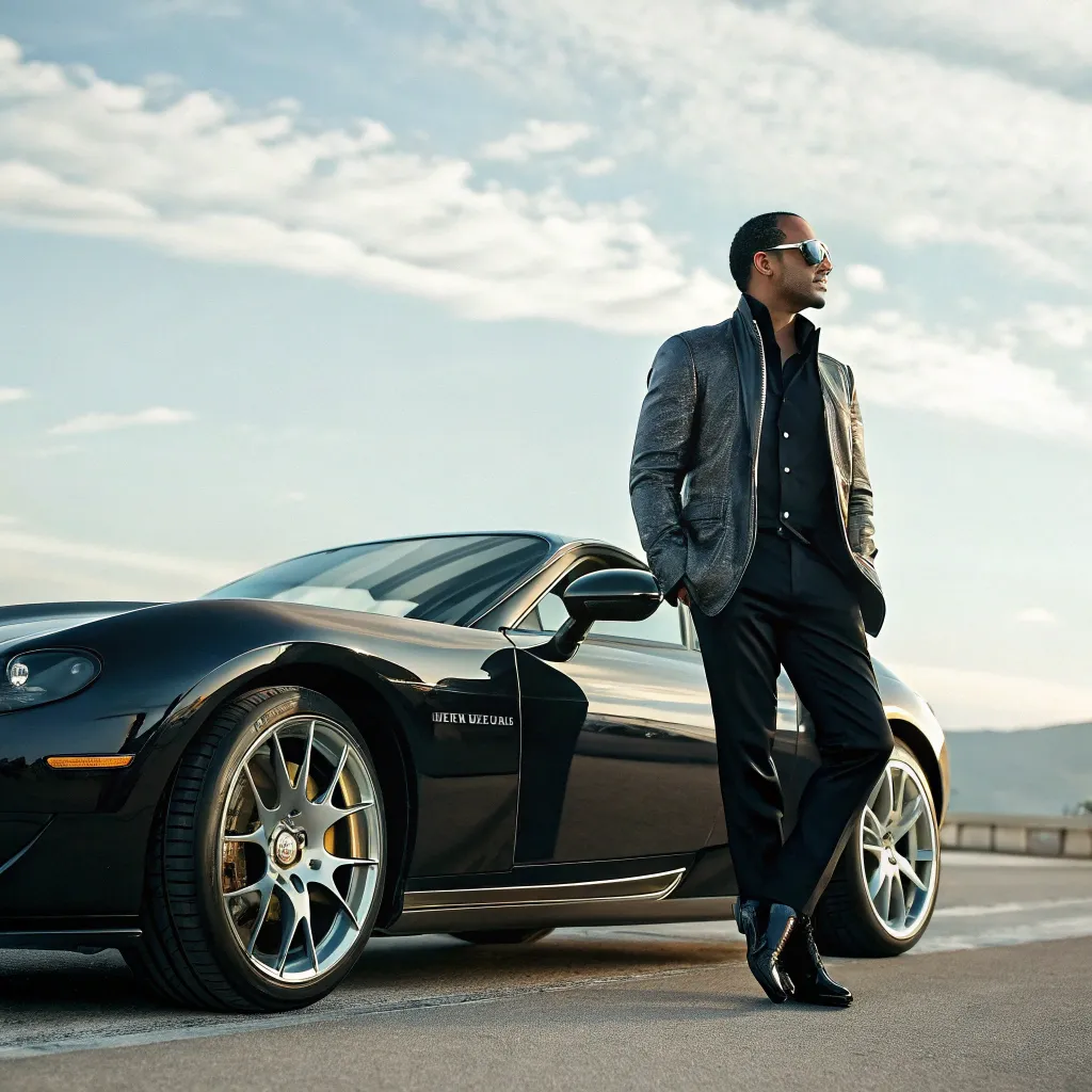 Michael with his high-performance sports car